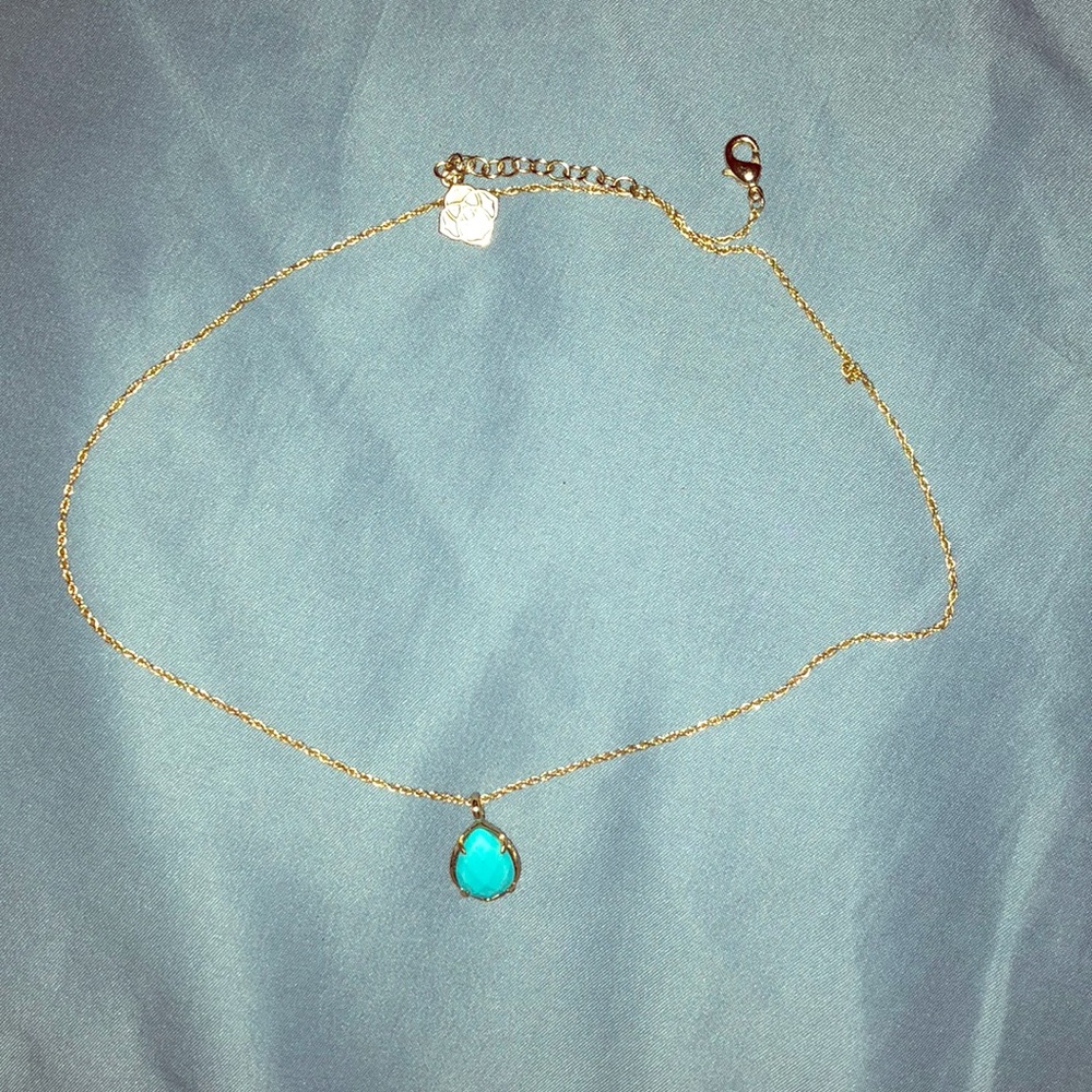 Kendra Scott Turquoise Tear Drop necklace